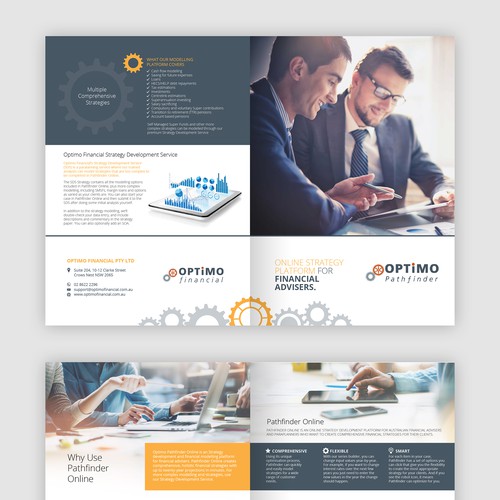 Design a brochure for a fintech startup company Design by Arttero