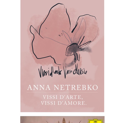 Illustrate a key visual to promote Anna Netrebko’s new album Design von bananodromo