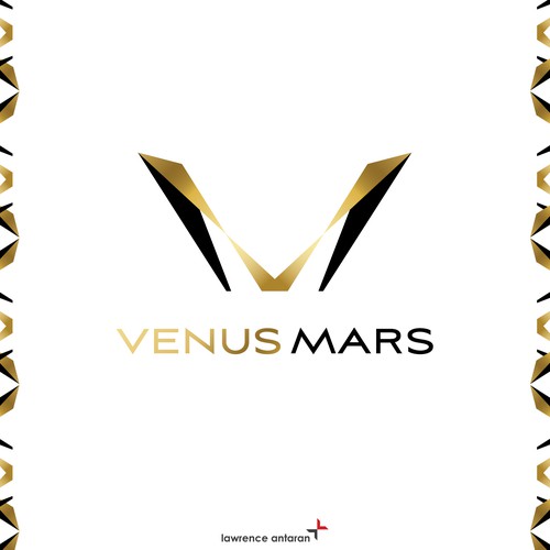 Create a visually dynamic logo for Venus Mars-ontwerp door lawrenceantaran