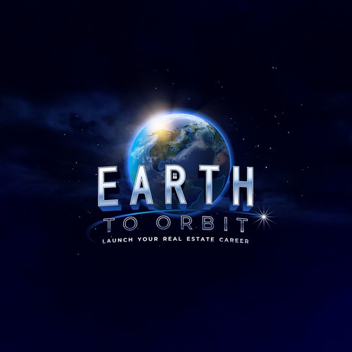 Realistic Logo for "Earth to Orbit" Sales Course. Achieve financial freedom through real estate. Design by Workpit