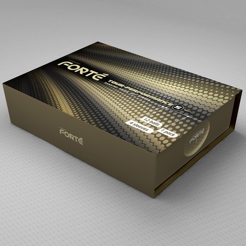 Create a futuristic, high-end packaging golf ball box for Foremost Golf Design réalisé par Levro