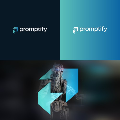 Modern, Simple and Sleek Logo for Promptify.com Design by Creative Dan
