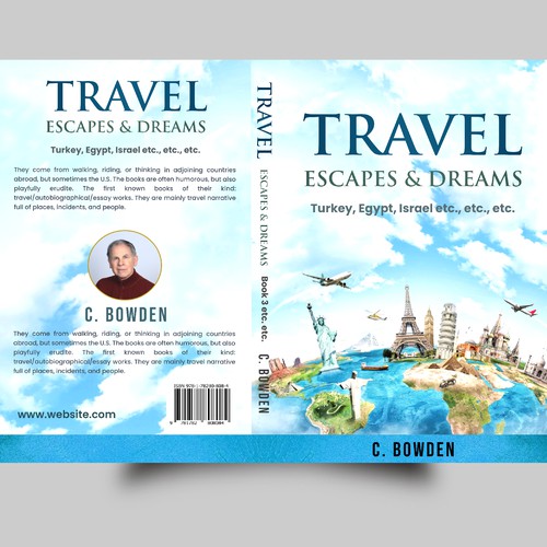 Cover for a travel/autobiography/brief essay book Design by NoBoundaries