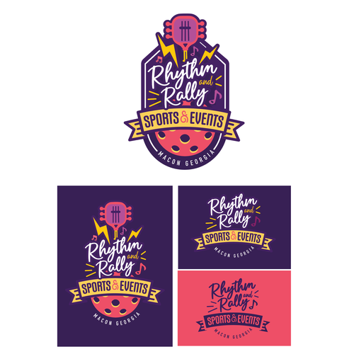 Music Meets Pickleball! Cool, musical logo for sports facility Design by PrettynPunk