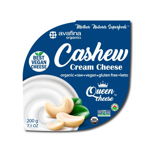 Vegan Cashew Cheese Packaging Rebrand Design by Saturnine