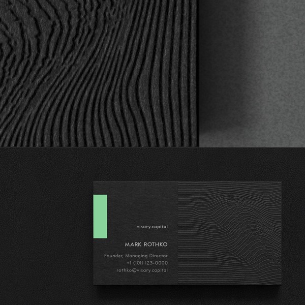 Impactful business cards for Visary Capital