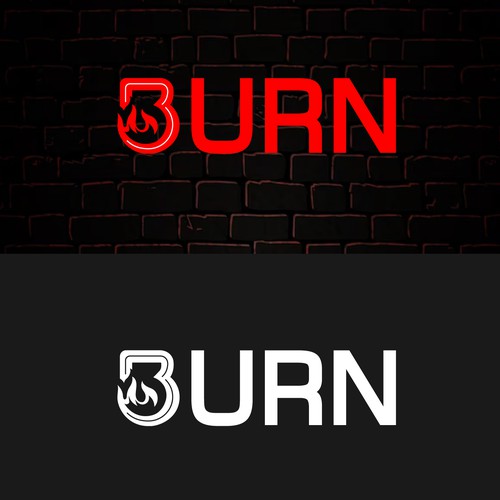 “Design a fierce, industrial-chic brand identity for a HIIT gym called BURN” Design by PrintFactory ™
