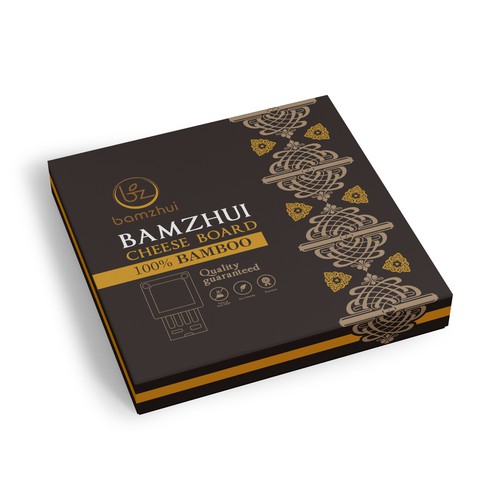 Elegant Bamboo Cheese Board Retail Package Product packaging contest