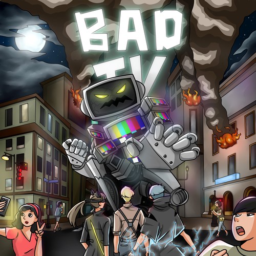 Bad Tv EP Artwork Design by elderllama