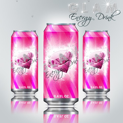 New print or packaging design wanted for Glam Energy Drink (TM) Ontwerp door ⭐.AM. Graphics