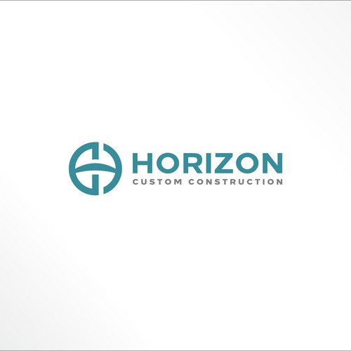 Horizon Custom Construction Logo Design Design by dimdimz