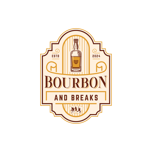 Bourbon and Breaks sports cards and bourbon Design by J.Studio