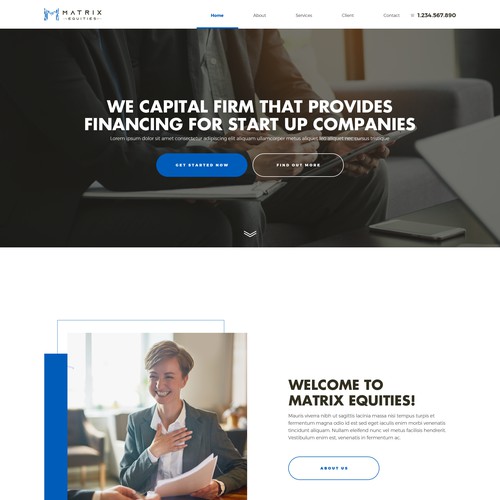 Matrix Equities needs fresh new website Design by rachmadani