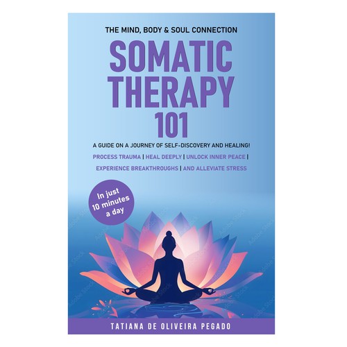 Beautiful & powerful book cover with a lotus flower design Design by 99_master