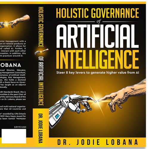 Man and Machine interaction - Book cover needed for Governance of Artificial Intelligence Réalisé par NoBoundaries