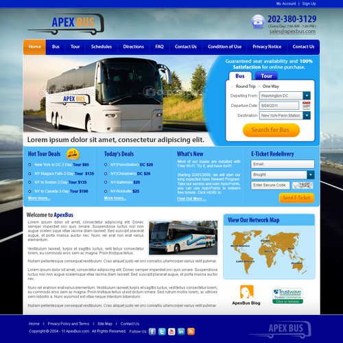 Help Apex Bus Inc with a new website design Design by Only Quality