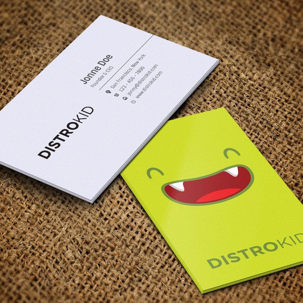 Business cards for online music service