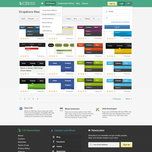 Design di website design for CSS Menu Maker di amiro