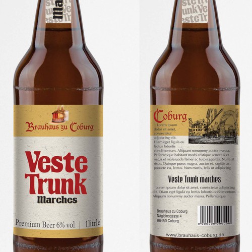 A beer label as symbol of the city of Coburg (Germany) / Wahrzeichen für Coburg! Réalisé par neoflexdesign