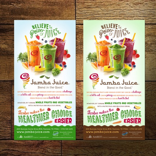 Create an ad for Jamba Juice Réalisé par Julia S.