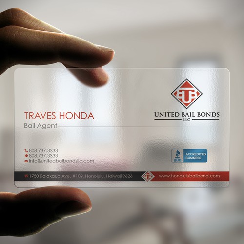 Creative eye catching business card design for bail bonds company Design by Azzedine D