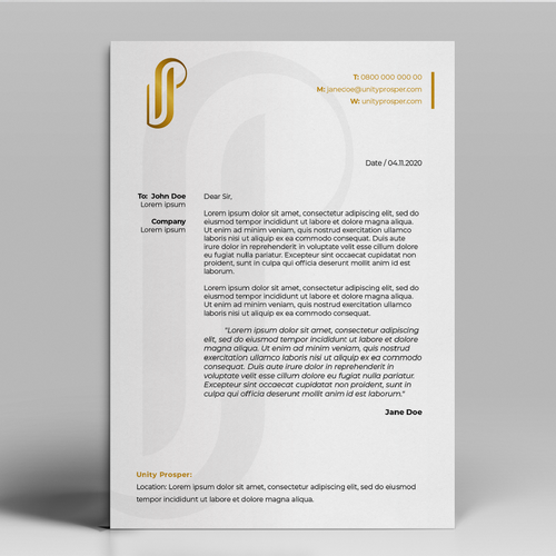 ~ LOGO  FOR REAL ESTATE FUND ~ UNITY PROSPER Design by deerlogo