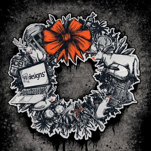 'Street art' style invitation for 99designs event! Design by N24