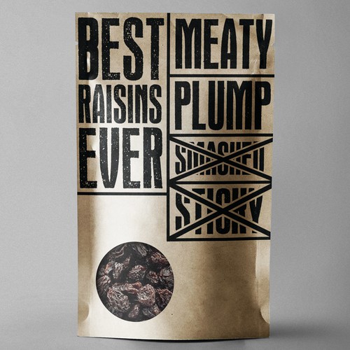 Diseño de Best Raisins Ever - package design for PREMIUM raisins de EM180