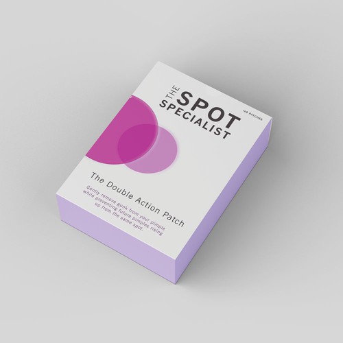 Pimple Patch PACKAGING to appeal to FEMALE BEAUTY user Design by AnaHola