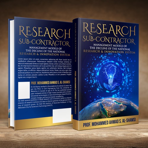 Book Cover Design Suitable for innovation and Research Diseño de studio02