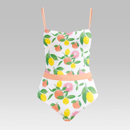 designs-watercolor-fruit-print-for-swimwear-company-illustration-or