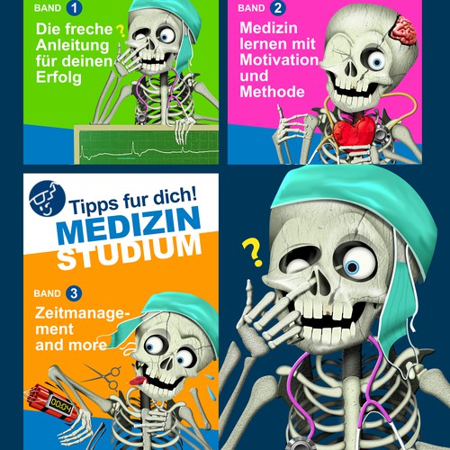 Awaken Three Skeletons For Coaching Medical Students Character Or Mascot Contest 99designs