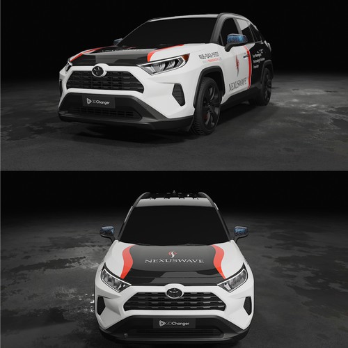 futuristic technology vehicle wrap for IT solutions company. Design by icon89GraPhicDeSign