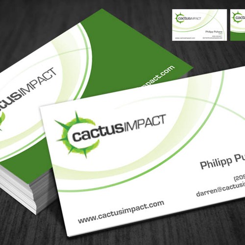 Business Card for Cactus Impact Diseño de relawan
