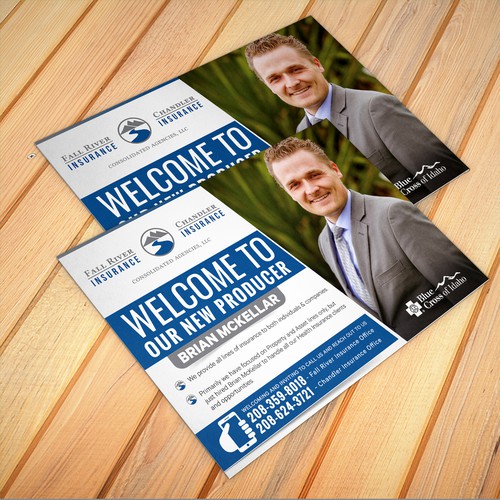 Attention grabbing postcard announcing new producer! Design by Tanny Dew ❤︎