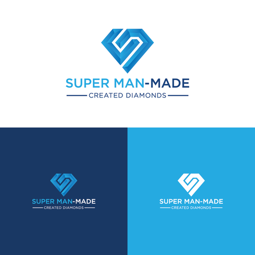 Strong & Simple design for our Super Man-Made Created Diamonds Design by ♛ clever studio ♛