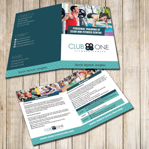 Create a modern and exciting brochure for club one fitness centre, Brochure contest