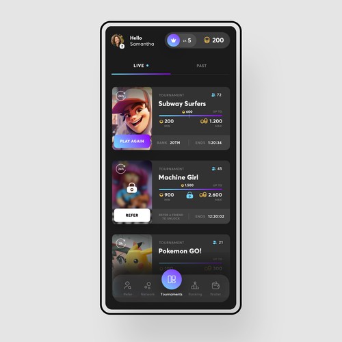 TORNO Contest: Designing the Ultimate Gaming App Home Screen Design by Minimal D
