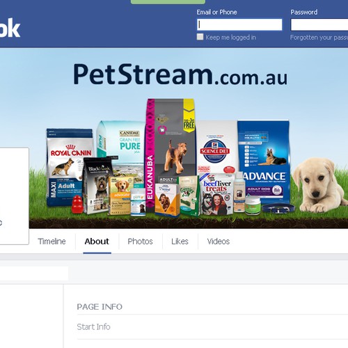 EASY facebook cover photo for an ONLINE PET STORE. Design by Yonsee