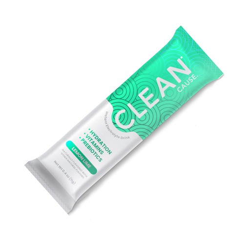 CLEAN Cause Hydration Stick Packets Design by Davi Giolo ★