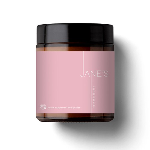 Minimal supplement label design Design by fayastata77