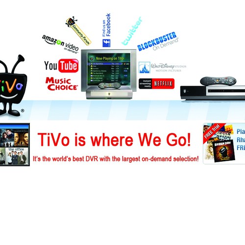 Banner design project for TiVo Ontwerp door kudofx