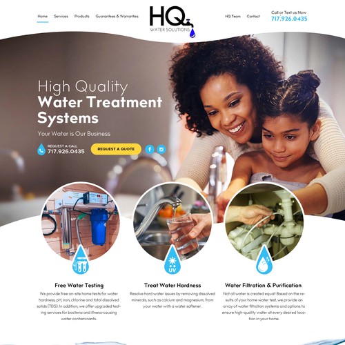 Website for Water Treatment Website Design réalisé par OMGuys™