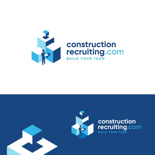 constructionrecruiting.com logo to appeal to construction companies who need to find great talent Design by Lyna™