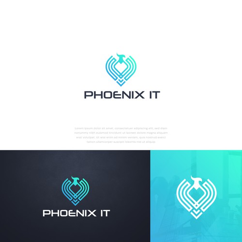 Business logo for consulting company Phoenix IT Réalisé par genesis.design