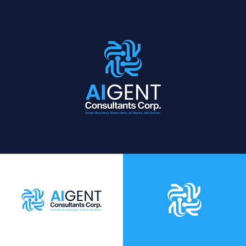 AI Agent Company: Appealing to small to medium sized businesses. Design by Yantoagri