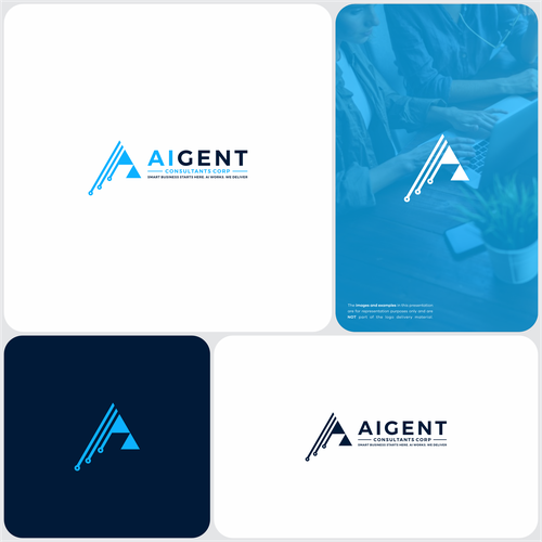 AI Agent Company: Appealing to small to medium sized businesses. Design by H A Y Z A