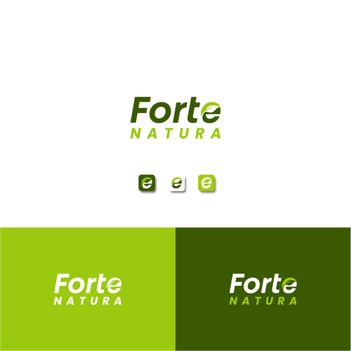 Forte Natura Logo that emphasizes on the word Forte (big) for natural health supplements Design by Bing.