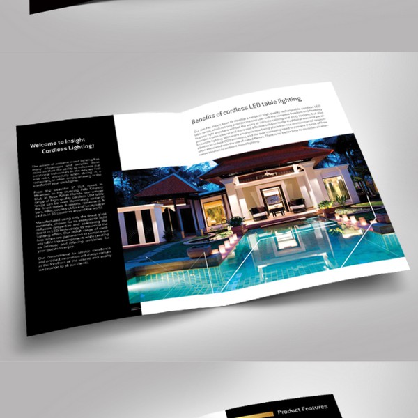 Design by 100% creatividad titled "Create a modern, luxury & engaging product brochure for the hospitality industry"