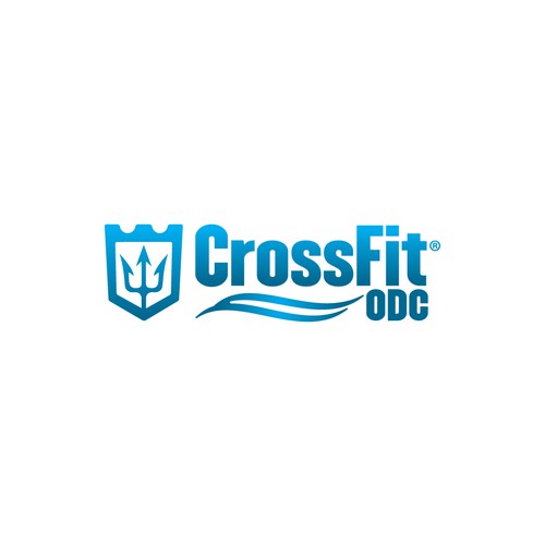 Logo pour une salle de CrossFit (France), thématique : trident, mer, odyssée, poseidon … Design by Arsart Design